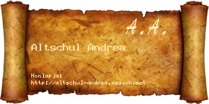 Altschul Andrea névjegykártya