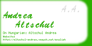 andrea altschul business card